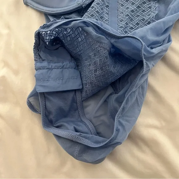 BNWT La Perla Blue Corset Lingerie Bodysuit Size 34B $495 - Picture 3 of 8